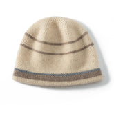 Women Cashmere Beanie Warm Knitted Striped cashmere beanie hat